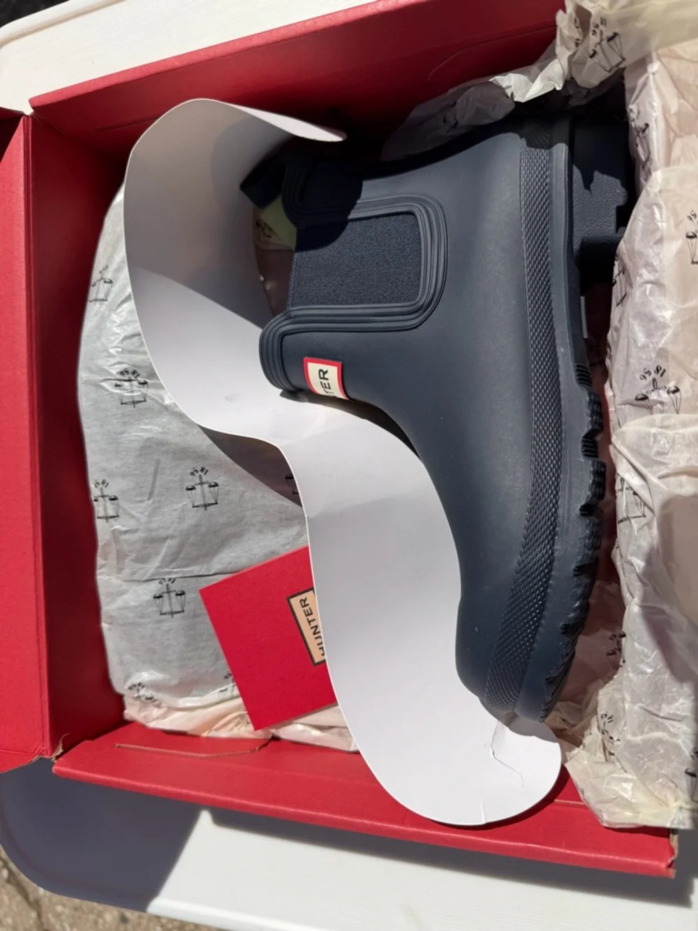 Hunter Women's Size 11 Original‎ Chelsea Boots Navy Blue NEW IN BOX Matte Blue
